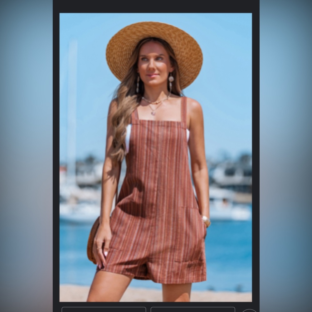 Cupshe Multicolor Striped Romper